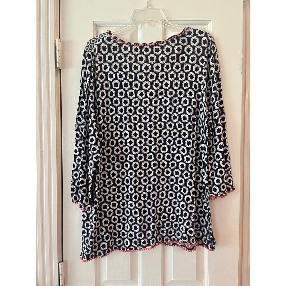 Boden Floral Neutral Top Women 14 Geometric Preppy Casual Comfy Artsy Classy - Picture 3 of 6
